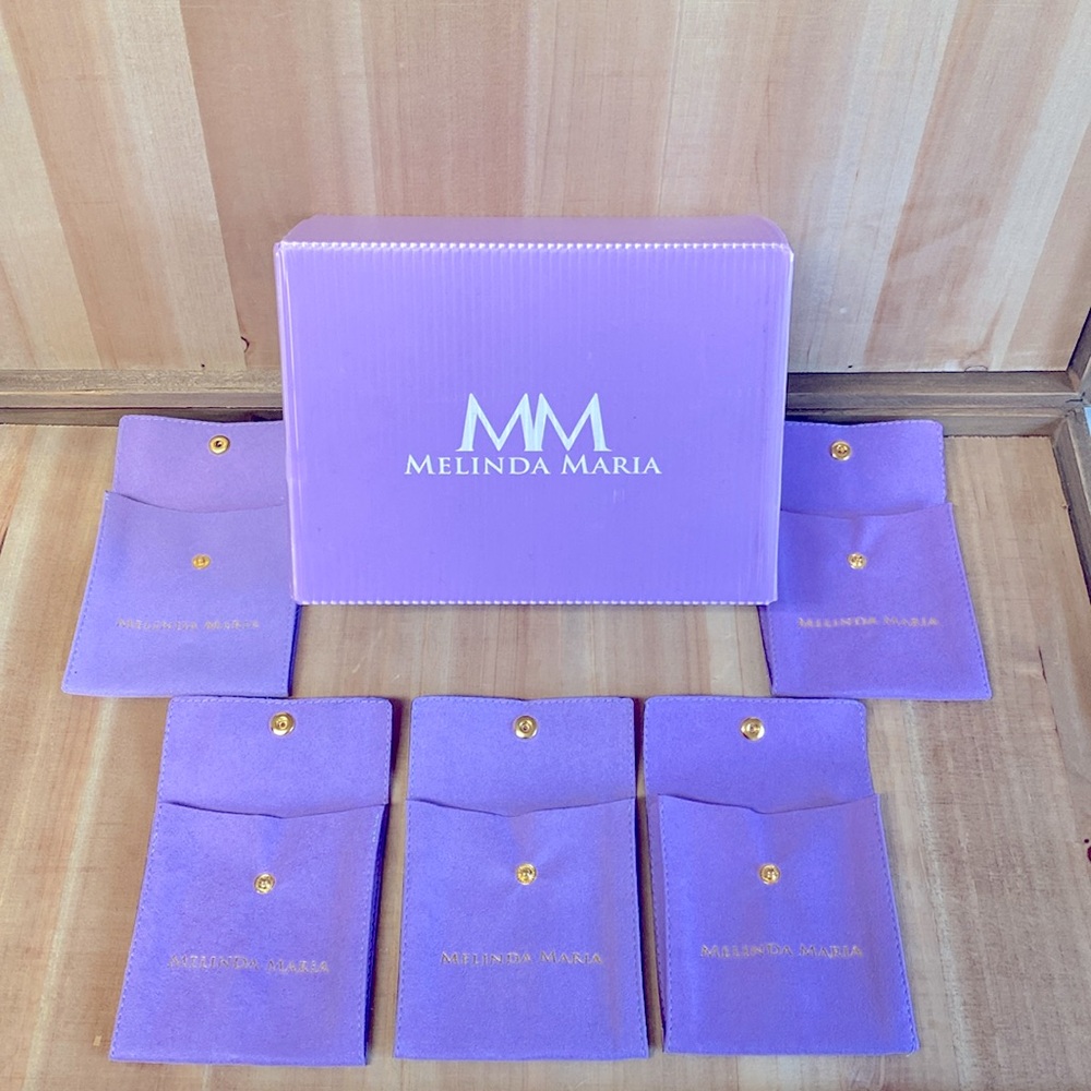 Melinda Maria Purple Jewelry Pouches with Box